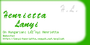 henrietta lanyi business card